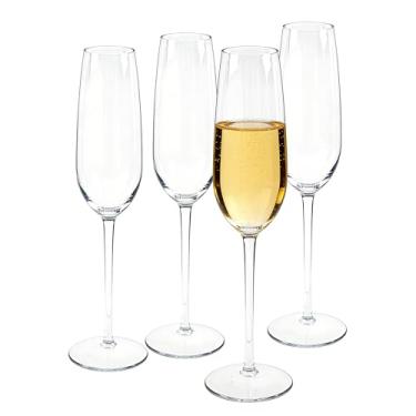 Imagem de YALONG Luxuosas taças de champanhe de cristal, taças de champanhe de casamento, conjunto de 4, ideal para coquetéis e vinho