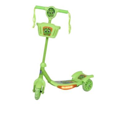 Imagem de Patinete Infantil C / Cesta Luz E Som Dino - HK Brinquedos