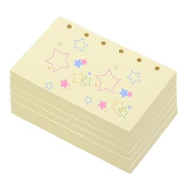 Imagem de PATIKIL Papel colorido de folhas soltas, 12,7 cm x 8,1 cm (A7), 300 folhas, 6 furos, 150 g/m², refil de fichário em branco, suprimentos de papel para escritório, anotações, planejador, diário, caderno