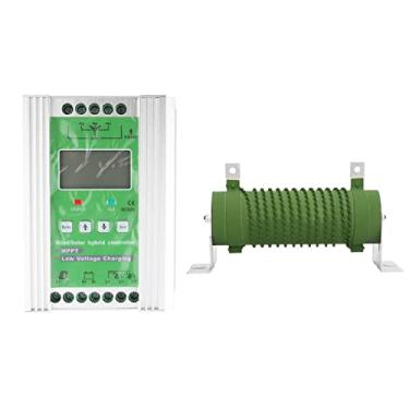 Imagem de Controlador de carga híbrido solar eólico mppt boost charge 12v 24v automático com display lcd para de energia solar fora da rede (Turbina eólica de 600 W, solar de 300 W)