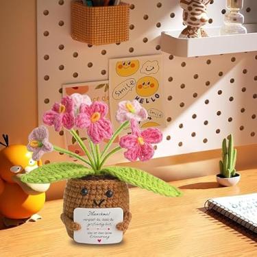 Imagem de Presentes para ele, namorado, namorada, aniversário, Natal, To My Love, flores de crochê feitas à mão, presente de aniversário de casamento para mulheres, homens, presente romântico I Love You para