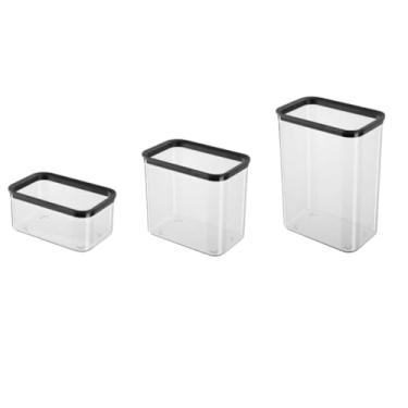 Imagem de Conjunto 3 Potes Herméticos de Plástico