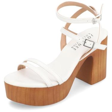 Imagem de Journee Collection Womens Emerynn Tru Comfort Foam Platform Clog Multi Strap Sandals White 8 Medium WOMENS US