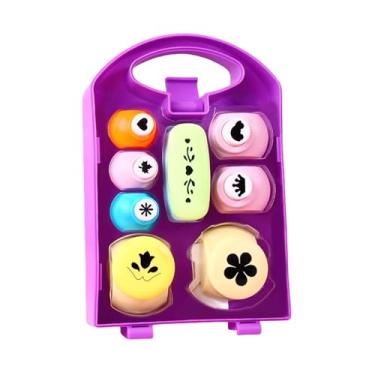 Imagem de UGPLM Conjunto de 8 furadores de papel para crianças e adultos, economizando trabalho manual, ideal para scrapbooking e artesanato.