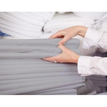 Imagem de Lençol Clinica Hospital Maca Hotel Algodão Percal 150 Fios Cor:Cinza -