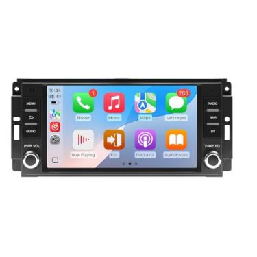 Imagem de Leadfan Rádio estéreo para carro de 17,78 cm para Dodge Grand Caravan 2008-2020 Nitro 2007-2011 Ram 1500 2500 3500 Jeep Wrangler 2007-2017 Substituição com carplay sem fio Android Auto, câmera de