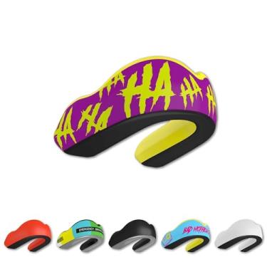 Imagem de Protetor bucal contra impactos extremos, protetor bucal para esportes, boxe, hóquei, protetor bucal de lacrosse, protetores de boca com amortecedores para proteção extrema (Hahaha, adulto)