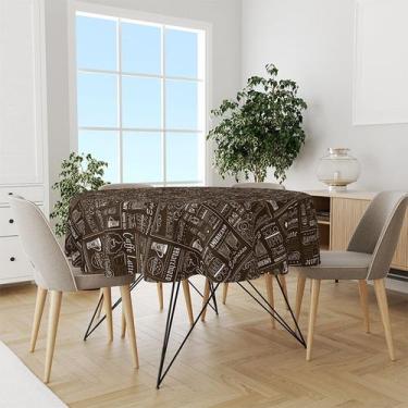 Imagem de Toalha Mesa Plástica Térmica Café Mr 4 lugares Redonda - Idealiza