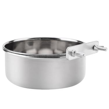Imagem de Acouto Tigela de Aço Inoxidável - Tigela de água para Alimentos de Aço Inoxidável Acessório Alimentador de Periquito M - Alimentador Cockatiel Arara Lovebirds - Suprimentos para Animais de (L)