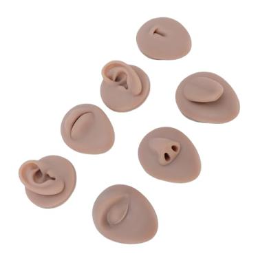 Imagem de Brrnoo 7 Peças do Corpo de Silicone, Modelo de Prática Macia para Estrutura Facial Com Acabamento Liso, Projetado para Uso a Longo Prazo (Marrom)