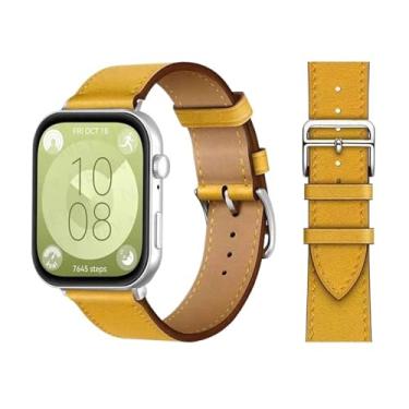 Imagem de BUDAY Pulseira retrô para Huawei Watch Fit 3 pulseira de couro bovino italiano de substituição rápida correa pulseiras de relógio para Huawei Fit 3 Fit 2 Watch, Fit 2, Ágata