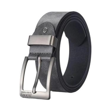 Imagem de Cinto Masculino De Couro PU De Alta Qualidade Com Fivela De Metal, Est