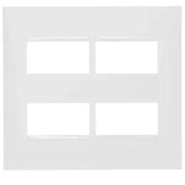 Imagem de Placa 4x4 4 Postos Separados Pial Plus+ Legrand Branco 618514BC
