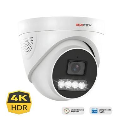 Imagem de Câmera IP 4K POE 4MP 5MP 8MP Com Visão Noturna Colorida, Dome CCTV Int