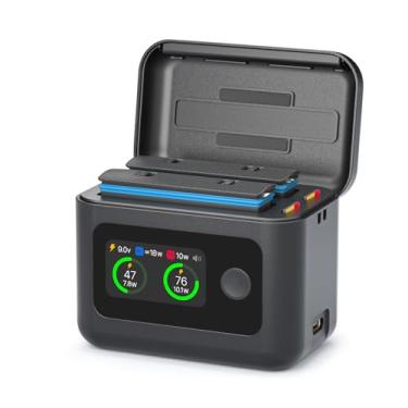 Imagem de YDW Carregador de bateria de ar Insta 360 X4 para acessórios Insta360 X4 Air, estojo de carregamento rápido duplo de 27 W com visor LCD, hub de carregador bidirecional inteligente para Insta360 X4 Air