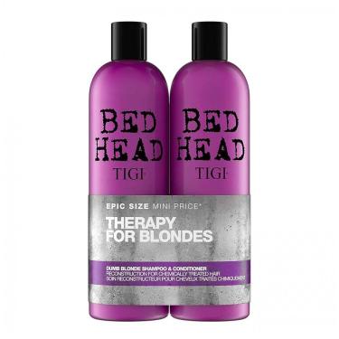 Imagem de Shampoo e Condicionador Profissional 750 ml para Cabelos Loiros Protege, Hidrata e Condiciona, TIGI 612678, Rosa