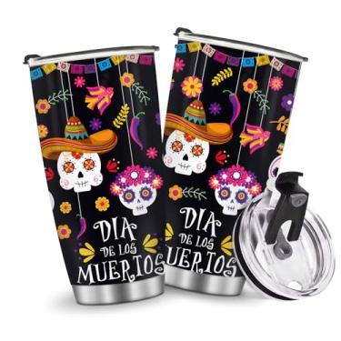 Imagem de Copo de caneca com isolamento térmico presentes para Natal, aniversário, dia das crianças, presente de aniversário, meninos, homens, viagem, café, garrafa de água, estilo fantasmas, 590 ml, alça