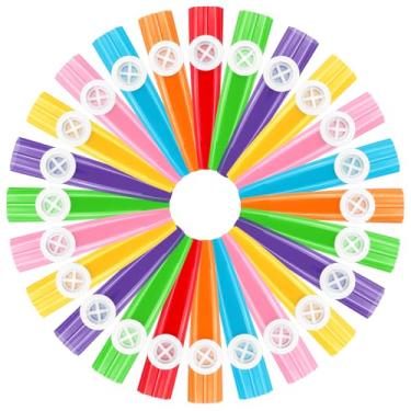 Imagem de Bercoor 36 peças de instrumentos musicais Kazoos para lembrancinhas de festa, Kazoos de plástico a granel para amantes de música, iniciantes, crianças, preço, enchimentos de sacolas de presente