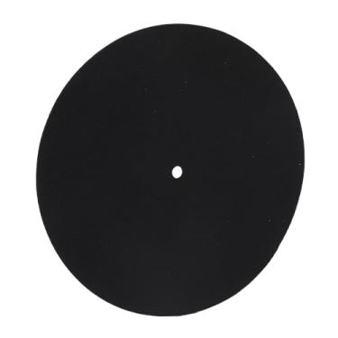 Imagem de aqxreight Plataforma Giratória Slipmat Tapete de lã ReduçãO de VibraçãO Prevenir Deslizamento Melhorar Gravação de Som Bandeja Mat Gravador Almofada de lã 195mm é O para Gravação e Disco de Luz