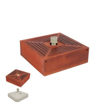 Imagem de Base Para Ombrelone Guarda Sol 25Kg Revestida em Madeira - 16471 Belfix