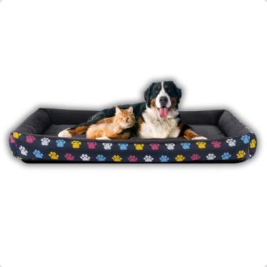 Imagem de Cama Grande para Cachorro e Gato – Caminha Pet Confortável com Laterais Altas e Fundo Impermeável(Marinho)