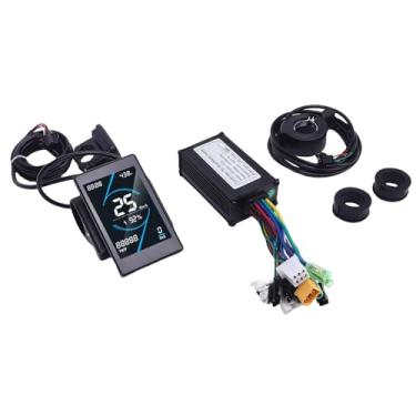 Imagem de Jiawu Conjunto de Controlador de Bicicleta Elétrica de Acelerador de Polegar 130X Com Painel de Exibição LCD ABS para Bicicletas Dobráveis ​​Com Motor Sem Escova de 36V 350W, Material Leve e