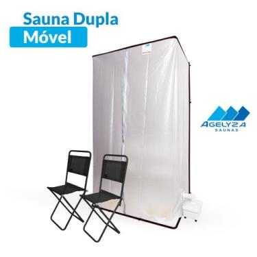 Imagem de Sauna Residencial Dupla Móvel Compacta e Prática - Agelyza Saunas, Pre