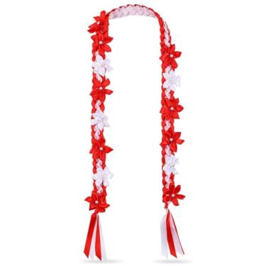 Imagem de TFTANFAN Colar floral havaiano Lei para cerimônia de graduação dinheiro lei presente para mulheres e homens, standard, Nylon, Sem Pedra Preciosa