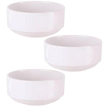 Imagem de Kit 3 Tigelas Pequenas Bowl Porcelana Cumbuca Empilhável Tramontina Pa