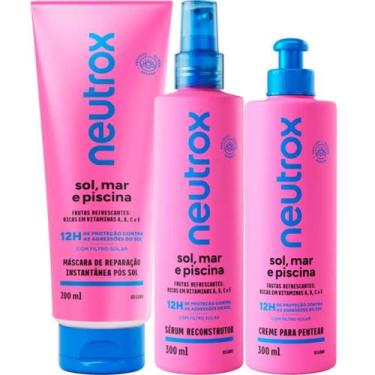 Imagem de Kit Neutrox Sol, Mar e Piscina Máscara + Sérum + Creme para Pentear