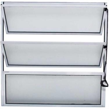 Imagem de Janela Basculante Aluminio Branca Hikari 60 X 60 Vb25 - HIKARI ESQUADR