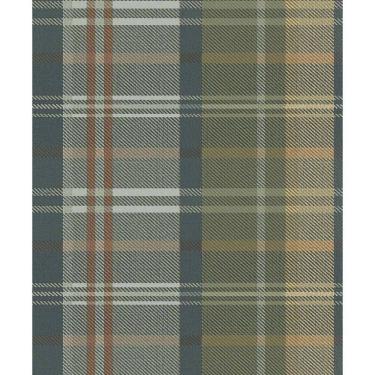Imagem de Papel de Parede Botany House Xadrez Verde 15565