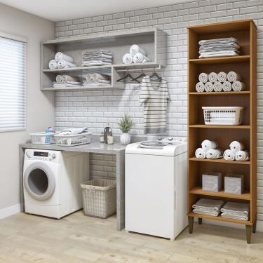 Imagem de Lavanderia Modulada Aracaju 5 Prateleiras Kaiki Moveis