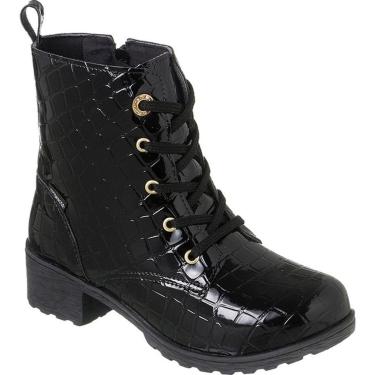 Imagem de Bota Coturno Infantil Ortopasso Menina Verniz Croco-Feminino