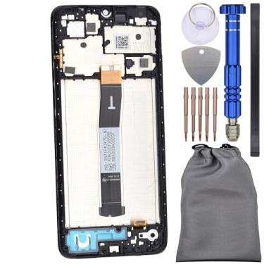 Imagem de Digitalizador de tela sensível ao toque com moldura para Xiaomi Redmi 12C Preto 6.71