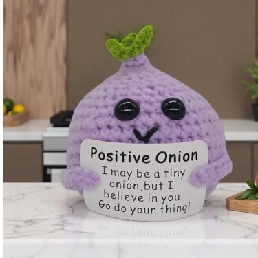 Imagem de Funny Encourage Gifts – 1 pç feito à mão suporte emocional positivo de crochê animal com cartões de afirmação: um presente atencioso para melhor amiga, ela, ele, mãe, mulheres