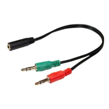 Imagem de Cabo Adaptador P2 Femea e 2 P2 Macho Fone Microfone Headset
