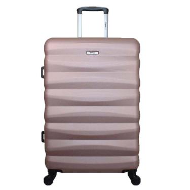 Imagem de Mala De Viagem Média Abs Yins 21089 Cadeado Embutido Rodas Giro 360º Rosê M