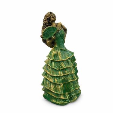 Imagem de Escultura Cigana Esmeralda Vintage Resina 10 cm - Lua Mística Original