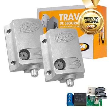 Imagem de Trava Eletromec Dog Universal 220v Ppa 2un Com Módulo Temporizador