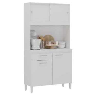 Imagem de Armario Cozinha Ceara Com 4 Portas Branco Branco