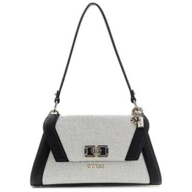 Imagem de Bolsa Karnilla Flap Shoulder Bag Off White e Preta-Feminino