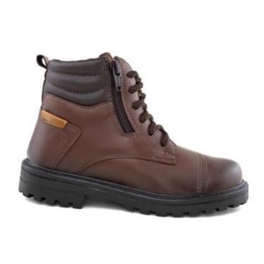 Imagem de Bota Coturno Adventure Infantil Cano Médio Ajuste em Cadarço e Zíper-Feminino