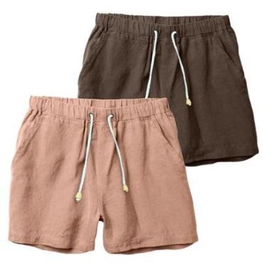 Imagem de Kit 2 Shorts Linho Premium Bermuda Masculina Moderno e Leve-Masculino