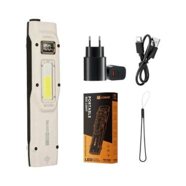 Imagem de Lanterna Tática Recarregável 1100LM Com Clip E Display Digital Para Ca