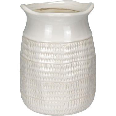 Imagem de VASO DECORATIVO ENFEITE CASA HOME&CO CERÂMICA 20x15x15cm MARFIM