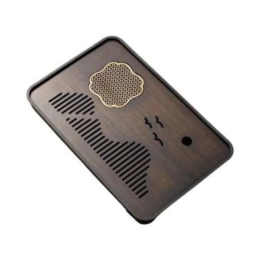 Imagem de Bandeja De Chá Portátil De Bambu Com Reservatório De Água, Caixa De Ch