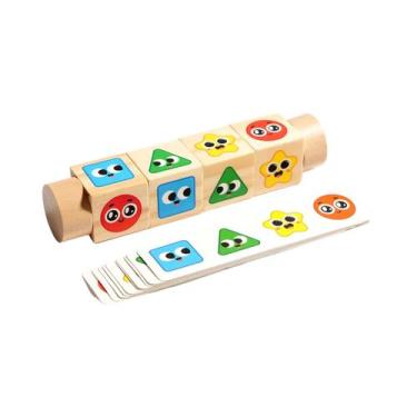 Imagem de Quebra-Cabeça De Dinossauro De Madeira Montessori, Brinquedo De Blocos