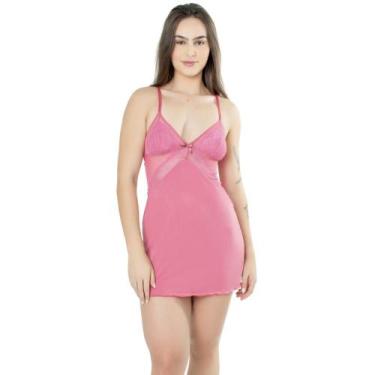 Imagem de Camisola Sensual Sexy Rendada Com Tule Transparente Sem Bojo - ALTIÊ I