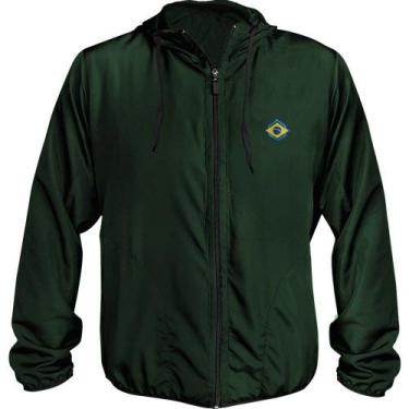 Imagem de Jaqueta Corta Vento Masculino Light Militar WSS Brasil, Verde, PP